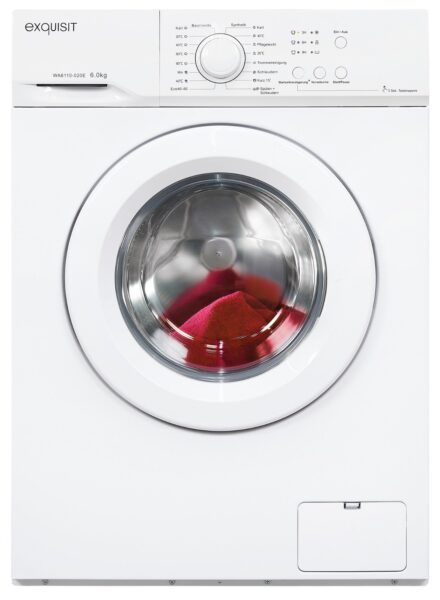 Exquisit Waschmaschine 6 kg / 1000 U/min – nur 46 cm tief